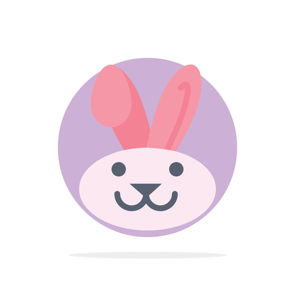 Hase Ostern Kaninchen abstrakten Kreis Hintergrund flache Farbe Symbol vektor