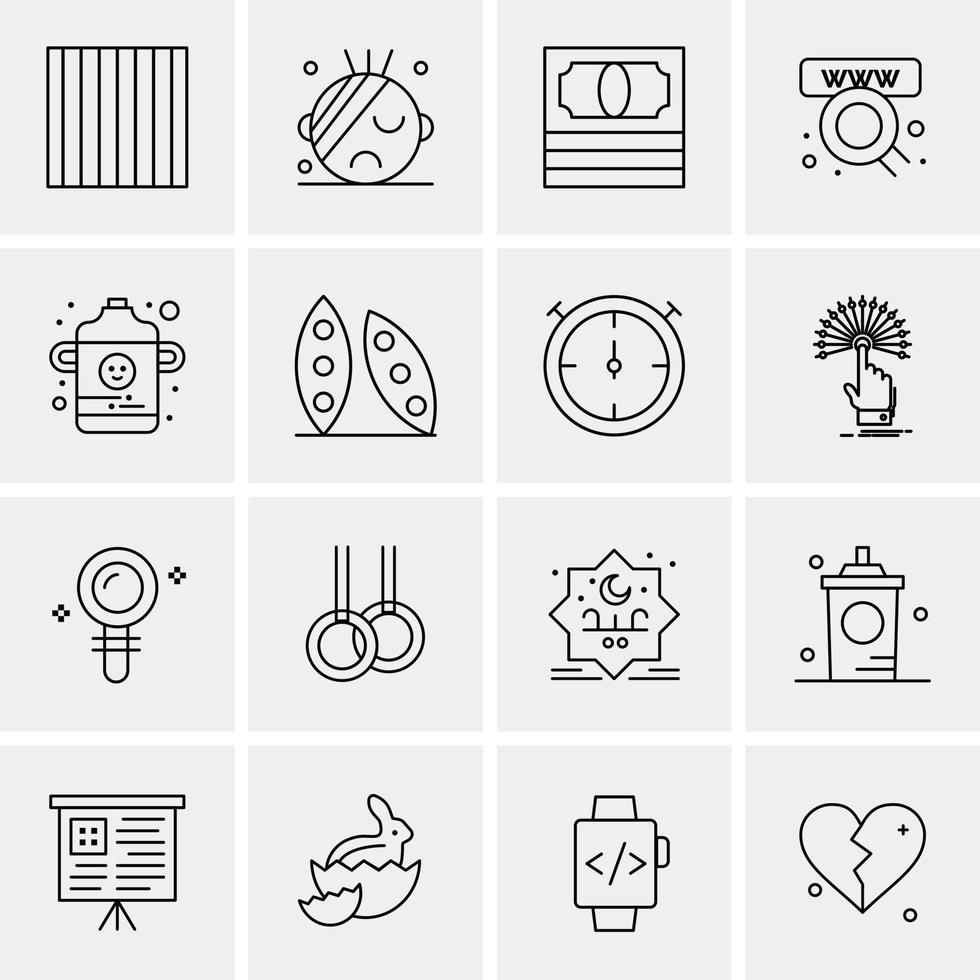 16 universelle Business-Icons Vektor kreative Icon-Illustration zur Verwendung in Web- und Mobilprojekten