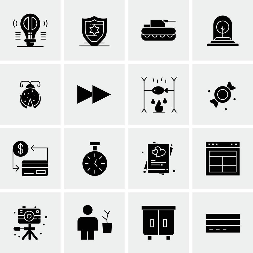 16 universelle Business-Icons Vektor kreative Icon-Illustration zur Verwendung in Web- und Mobilprojekten