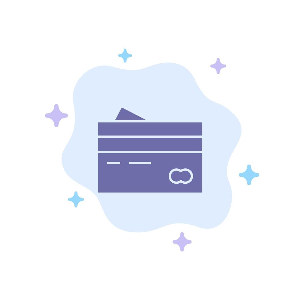 Kreditkarte Bankkarte Karten Kreditfinanzierung Geld einkaufen blaues Symbol auf abstraktem Wolkenhintergrund vektor