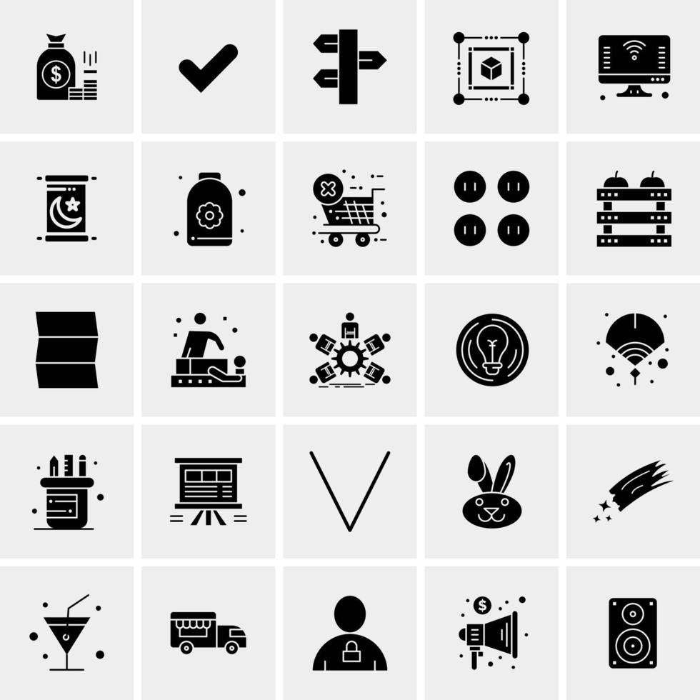 25 universelle Business-Icons Vektor kreative Icon-Illustration zur Verwendung in Web- und Mobilprojekten