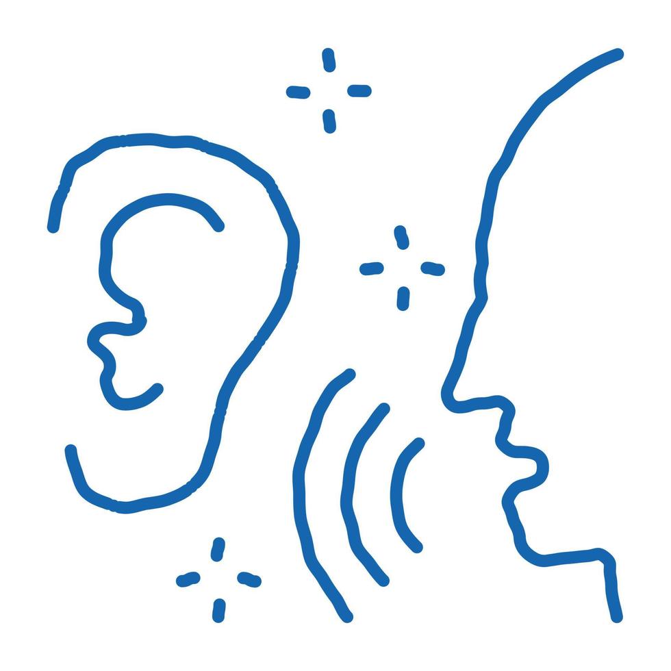 lyssnande till mänsklig sång vektor illustration