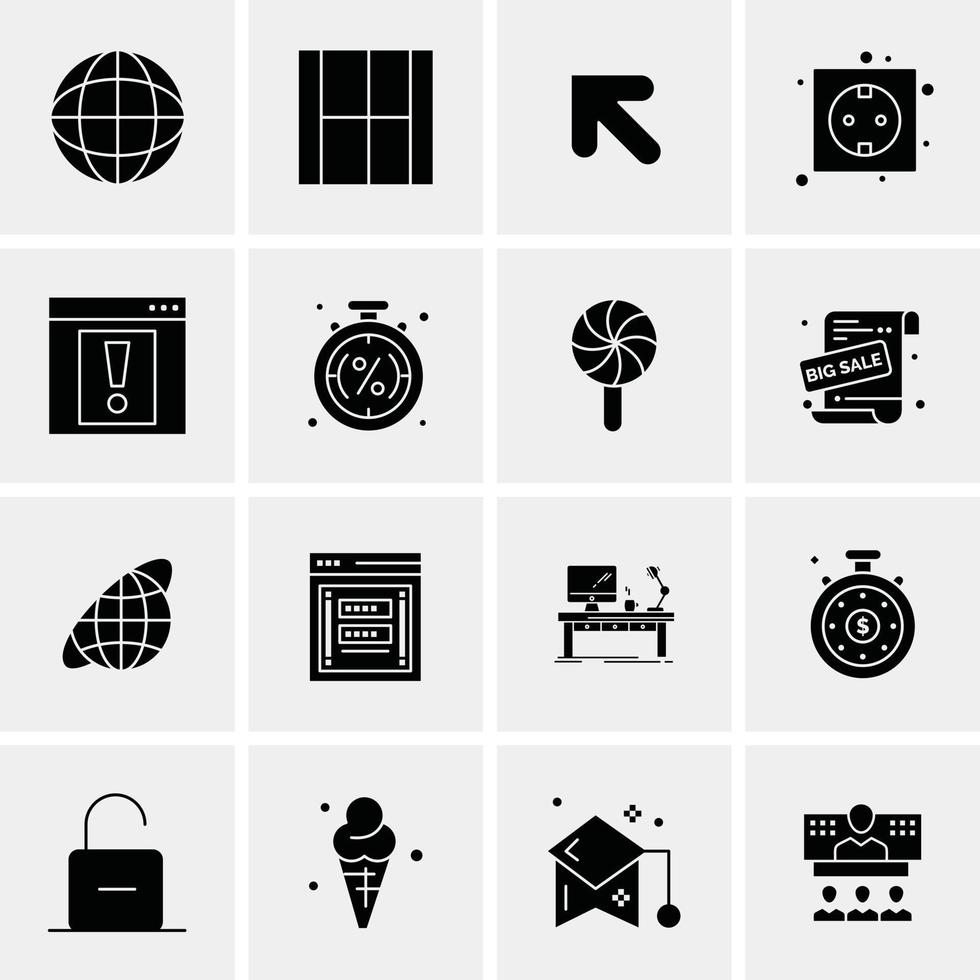 16 universelle Business-Icons Vektor kreative Icon-Illustration zur Verwendung in Web- und Mobilprojekten