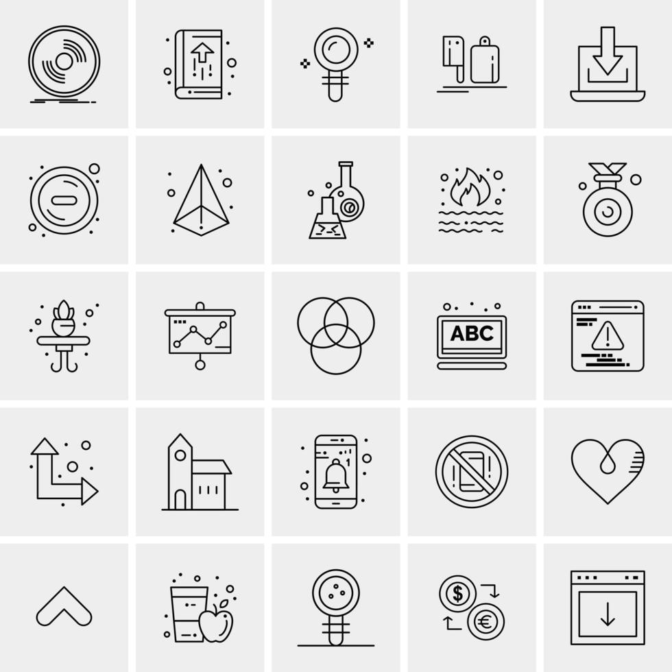 25 universelle Business-Icons Vektor kreative Icon-Illustration zur Verwendung in Web- und Mobilprojekten