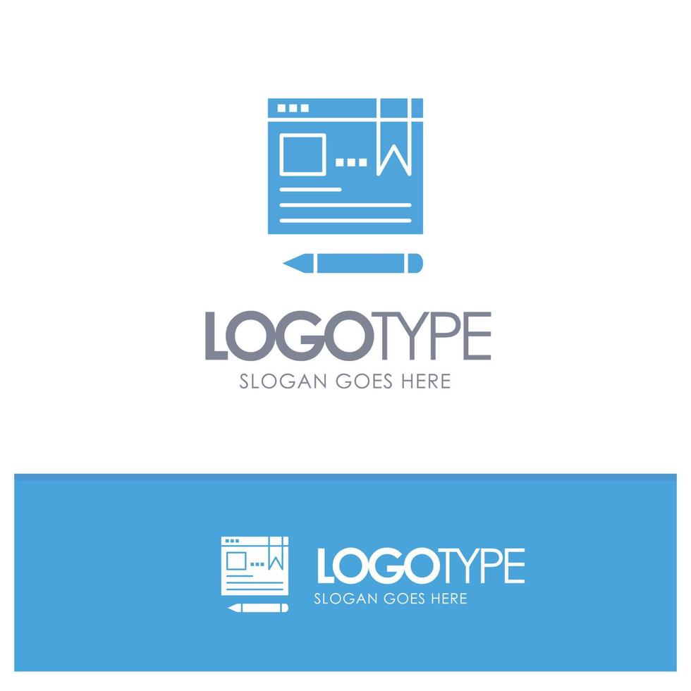 browser text penna utbildning blå logotyp vektor