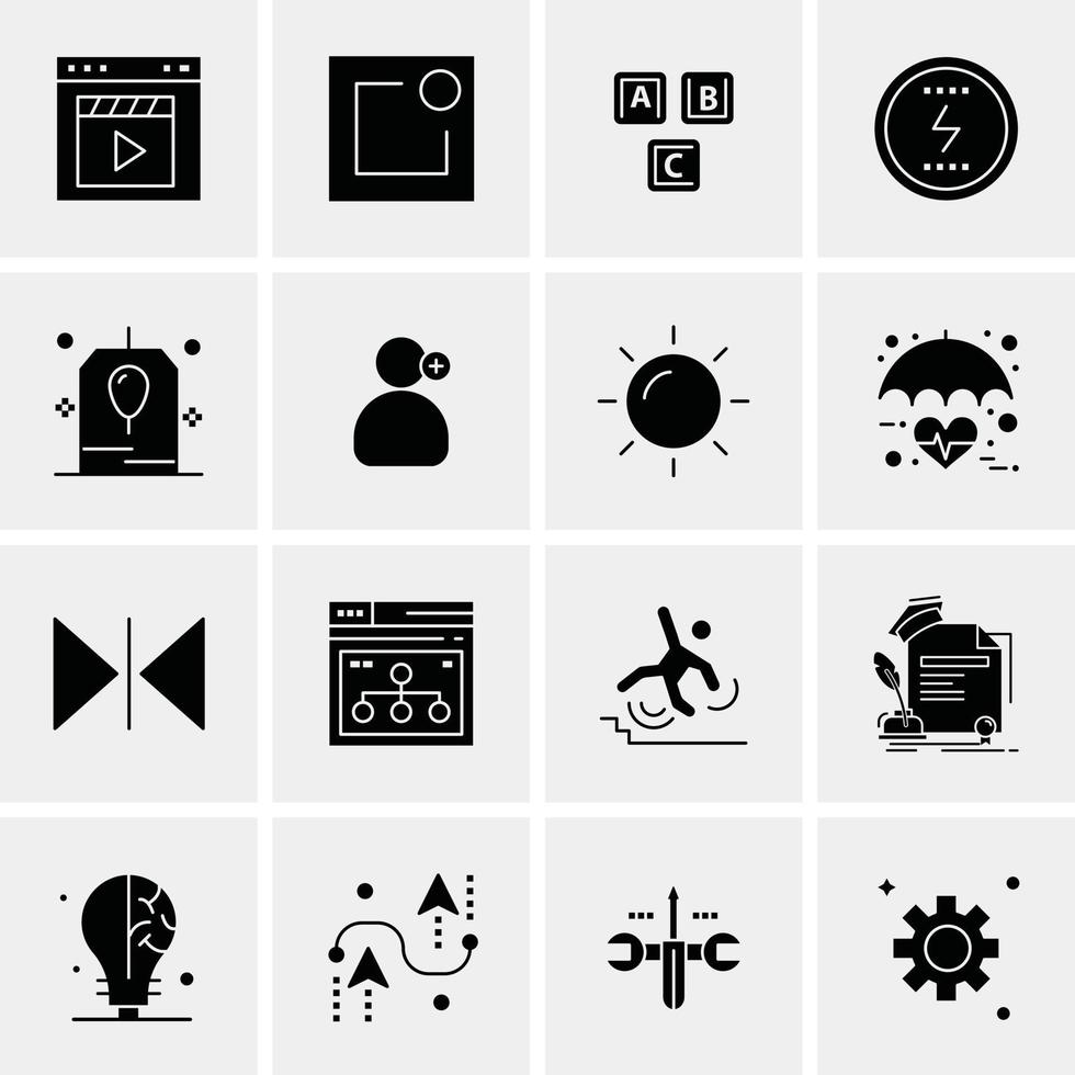 16 universelle Business-Icons Vektor kreative Icon-Illustration zur Verwendung in Web- und Mobilprojekten