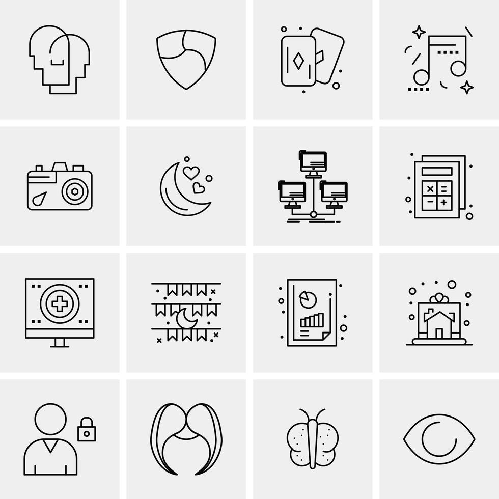 16 universelle Business-Icons Vektor kreative Icon-Illustration zur Verwendung in Web- und Mobilprojekten