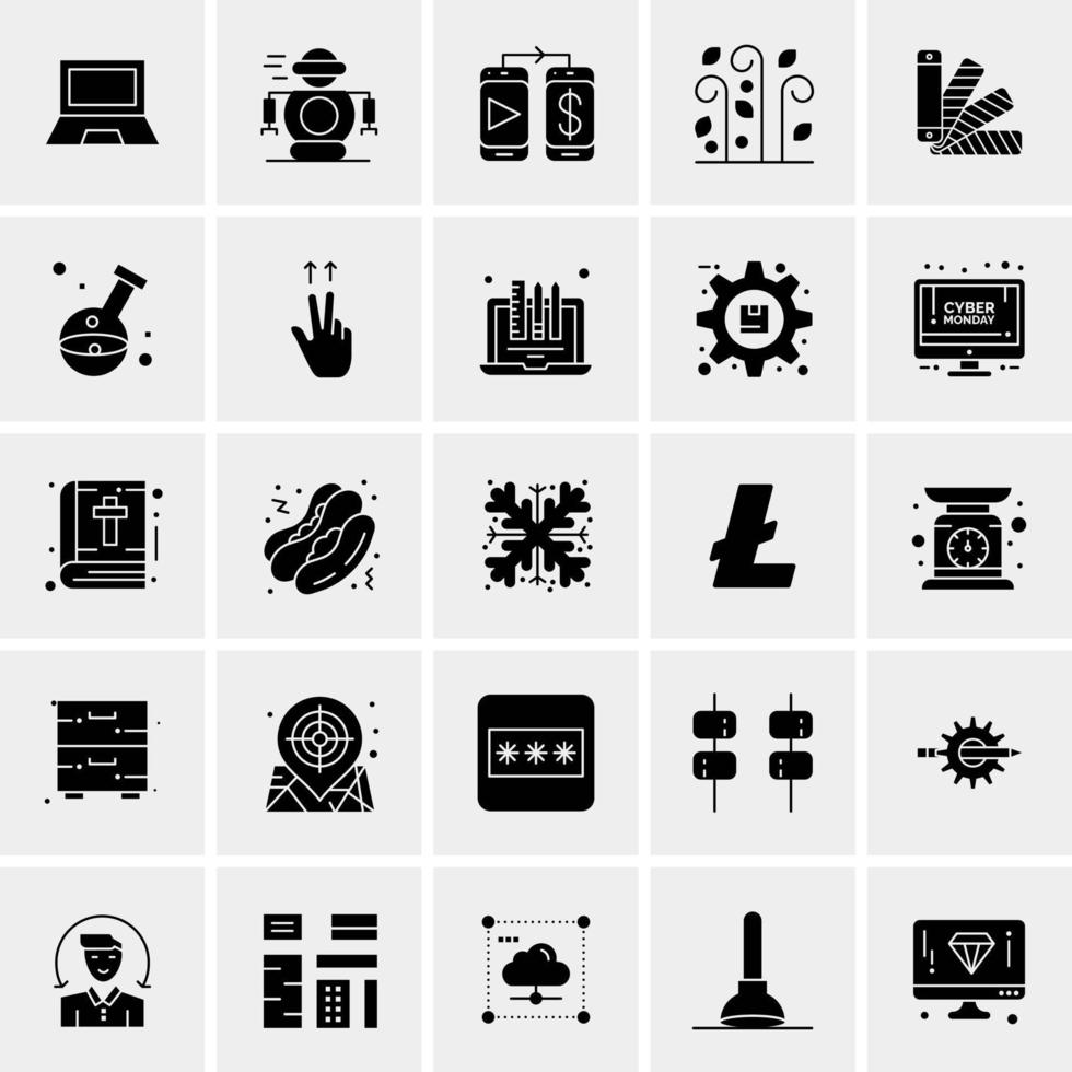 25 universelle Business-Icons Vektor kreative Icon-Illustration zur Verwendung in Web- und Mobilprojekten