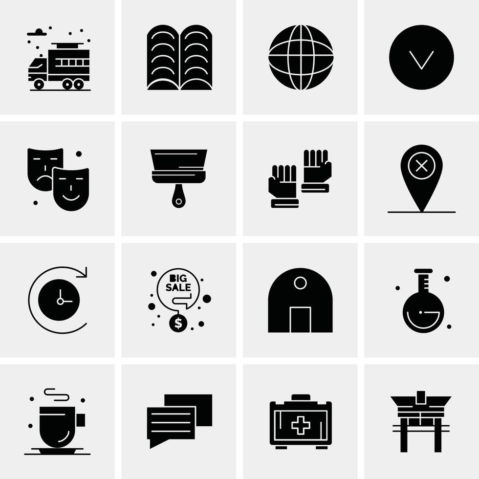 16 universelle Business-Icons Vektor kreative Icon-Illustration zur Verwendung in Web- und Mobilprojekten