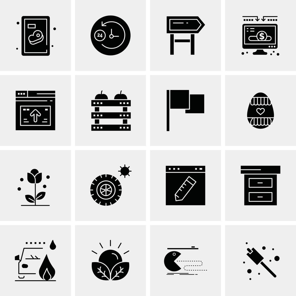 16 universelle Business-Icons Vektor kreative Icon-Illustration zur Verwendung in Web- und Mobilprojekten