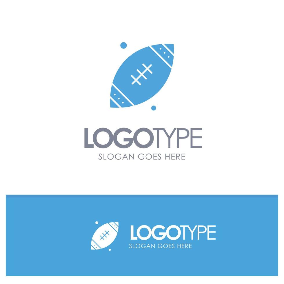 boll rugby sporter irland blå fast logotyp med plats för Tagline vektor