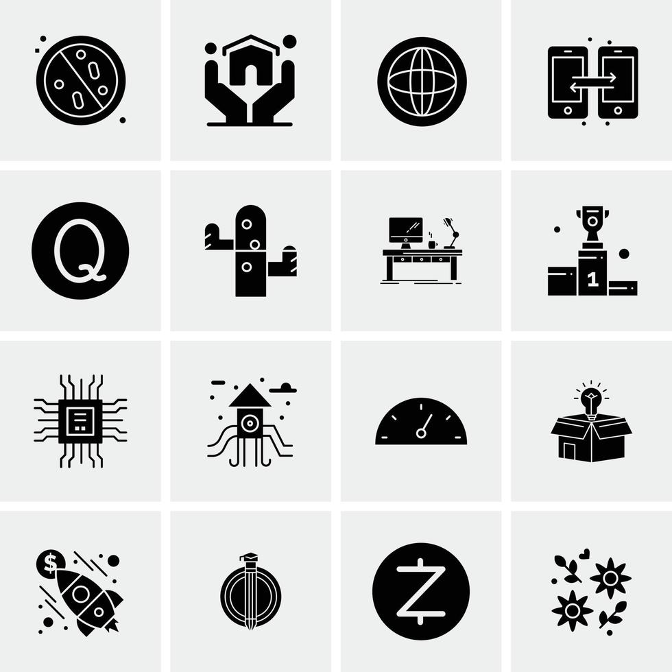 16 universelle Business-Icons Vektor kreative Icon-Illustration zur Verwendung in Web- und Mobilprojekten