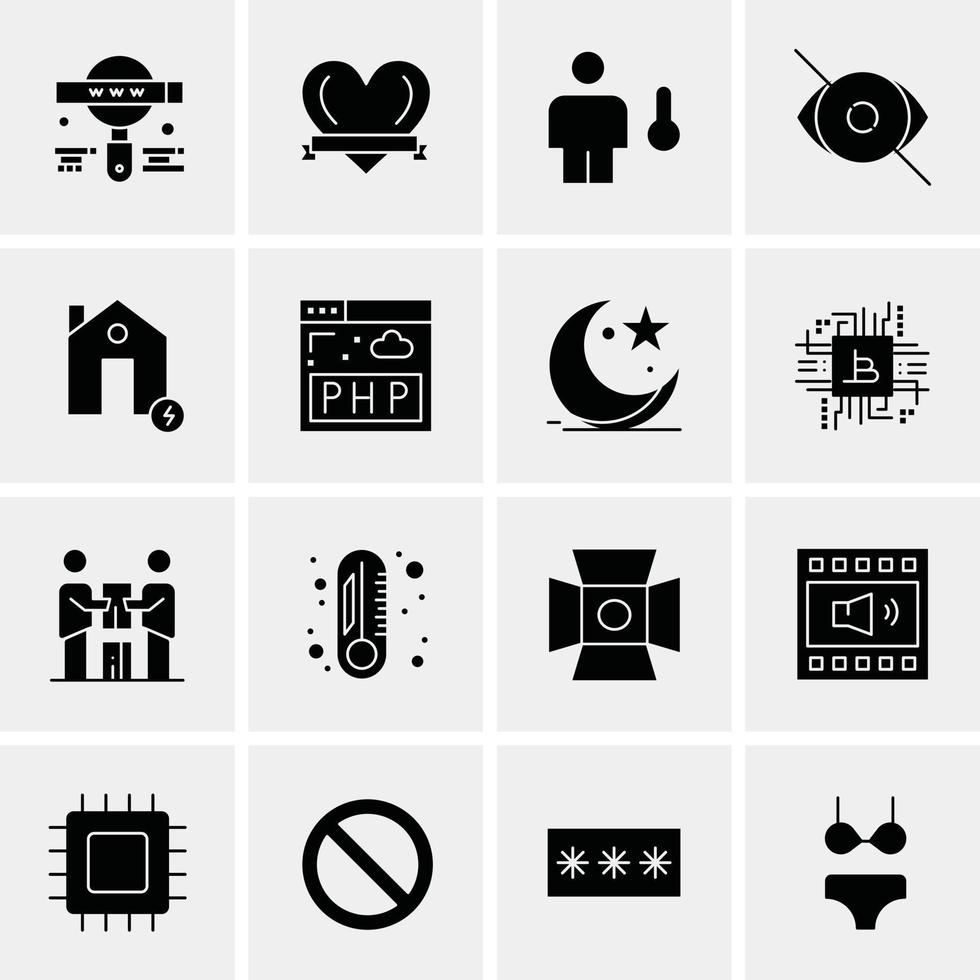 16 universelle Business-Icons Vektor kreative Icon-Illustration zur Verwendung in Web- und Mobilprojekten