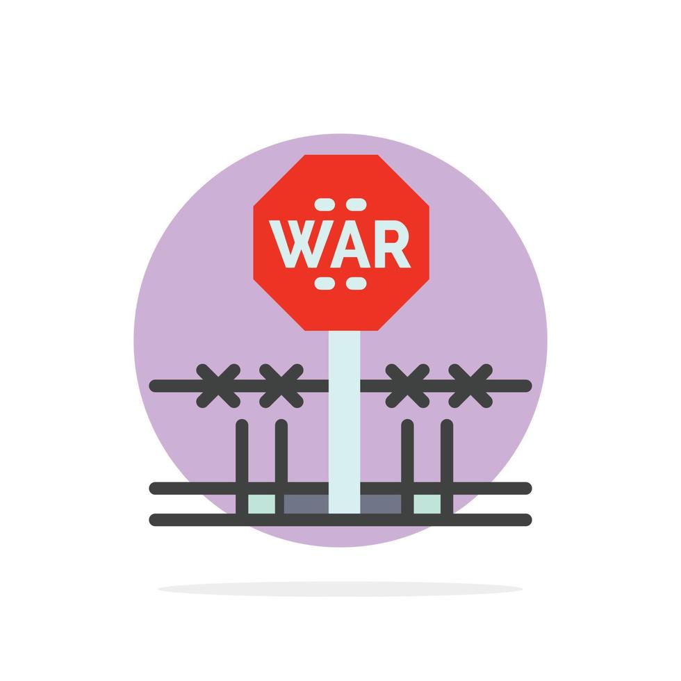 Kampf Konflikt militärische Besetzung besetzen abstrakten Kreis Hintergrund flache Farbe Symbol vektor
