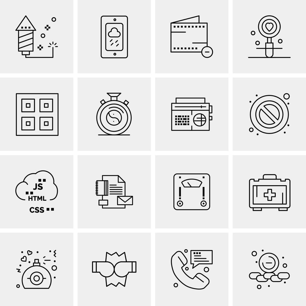 16 universelle Business-Icons Vektor kreative Icon-Illustration zur Verwendung in Web- und Mobilprojekten