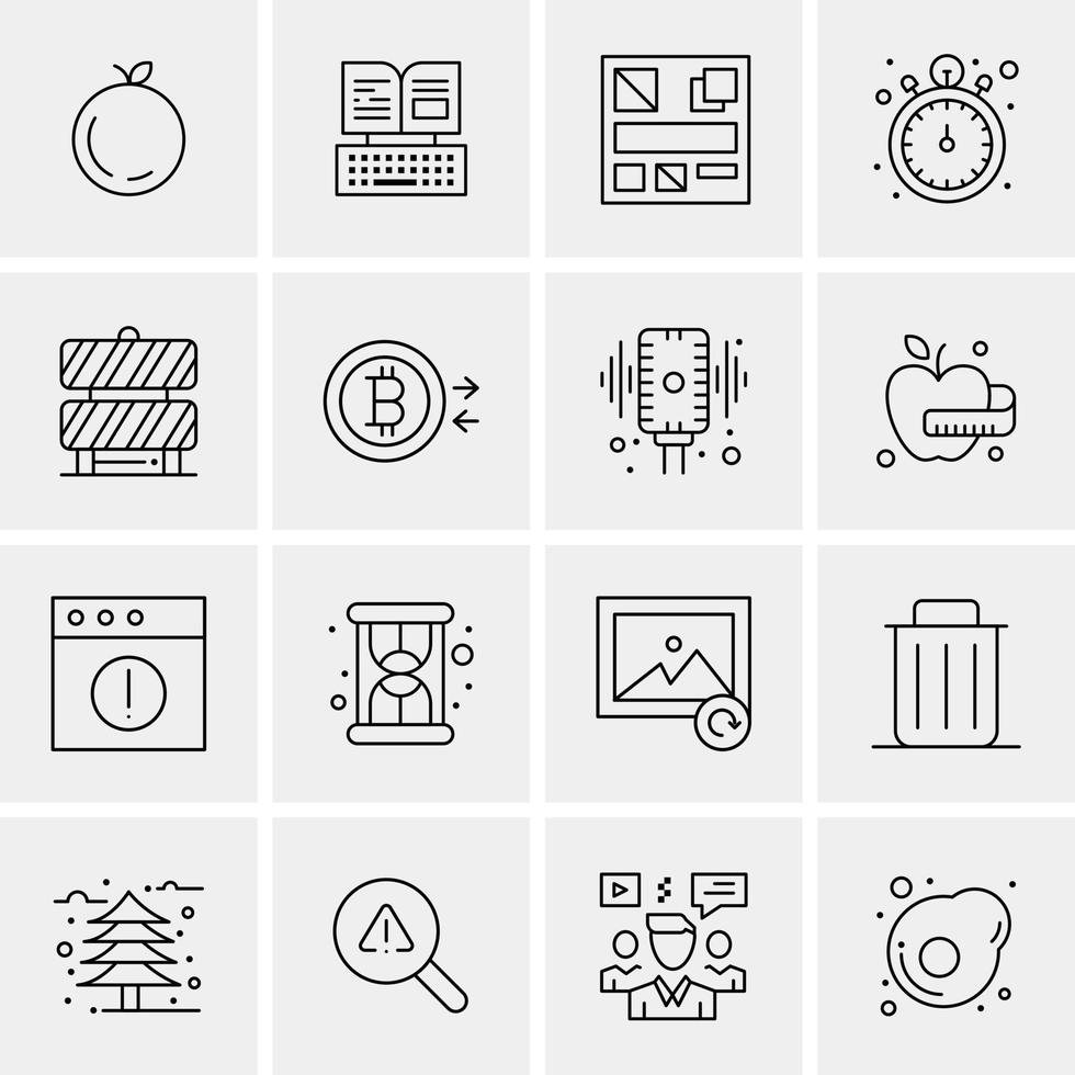 16 universelle Business-Icons Vektor kreative Icon-Illustration zur Verwendung in Web- und Mobilprojekten