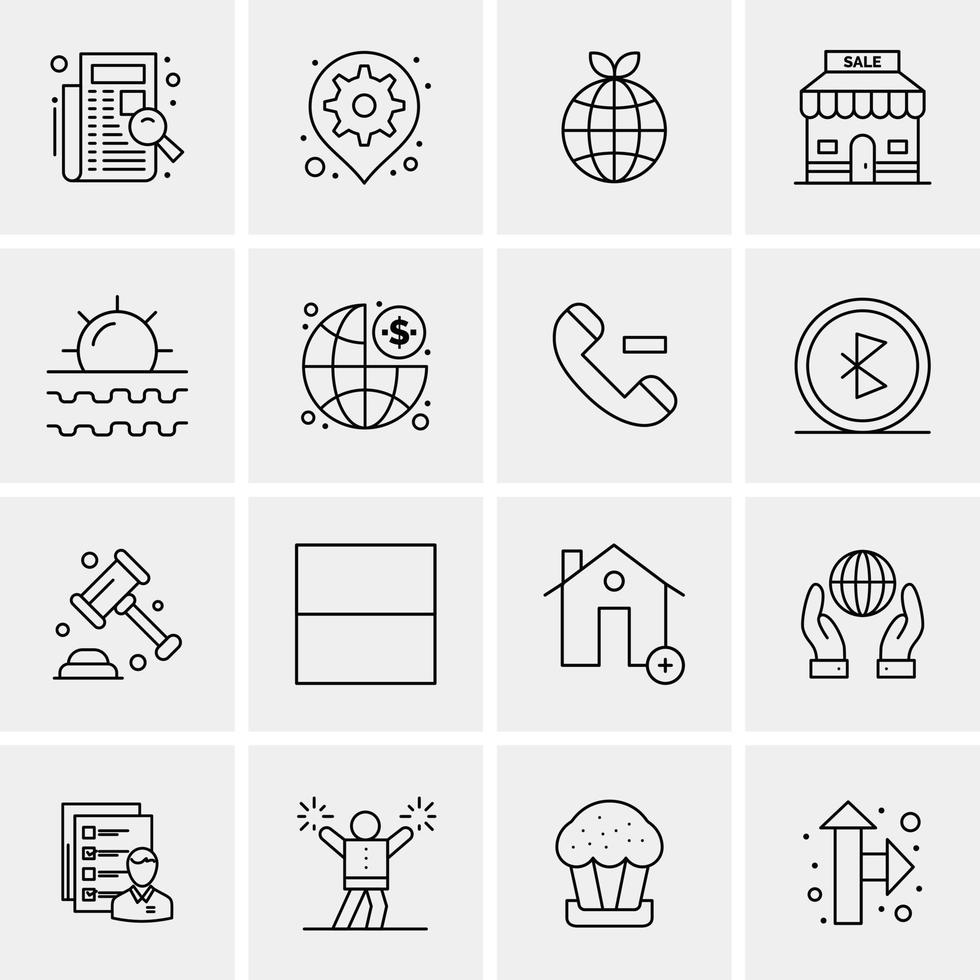 16 universelle Business-Icons Vektor kreative Icon-Illustration zur Verwendung in Web- und Mobilprojekten