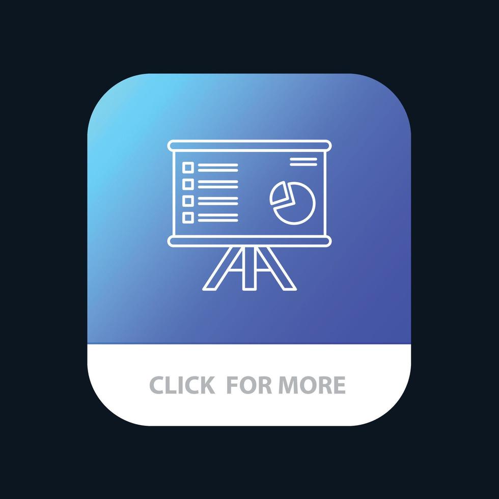 presentation analys företag Diagram Graf marknadsföring Rapportera mobil app knapp android och ios linje version vektor