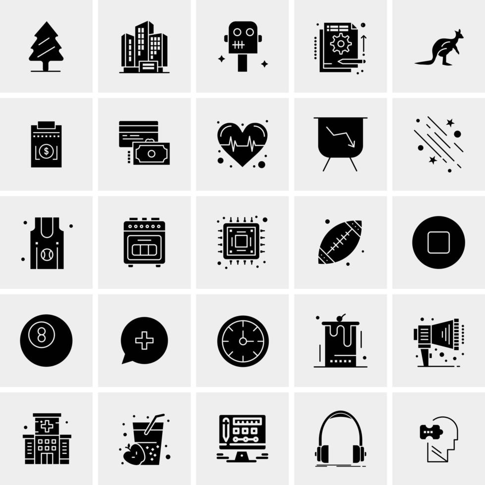 25 universelle Business-Icons Vektor kreative Icon-Illustration zur Verwendung in Web- und Mobilprojekten