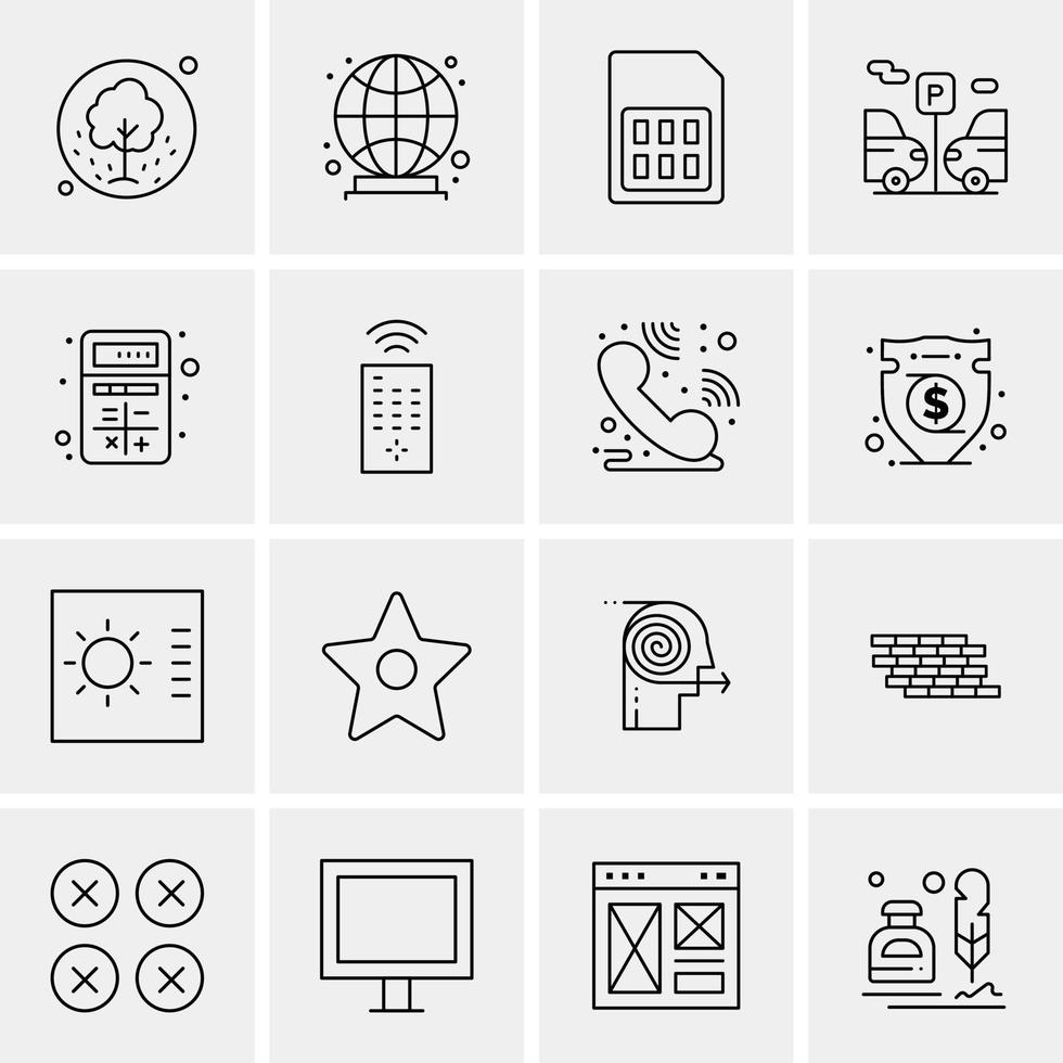 16 universelle Business-Icons Vektor kreative Icon-Illustration zur Verwendung in Web- und Mobilprojekten