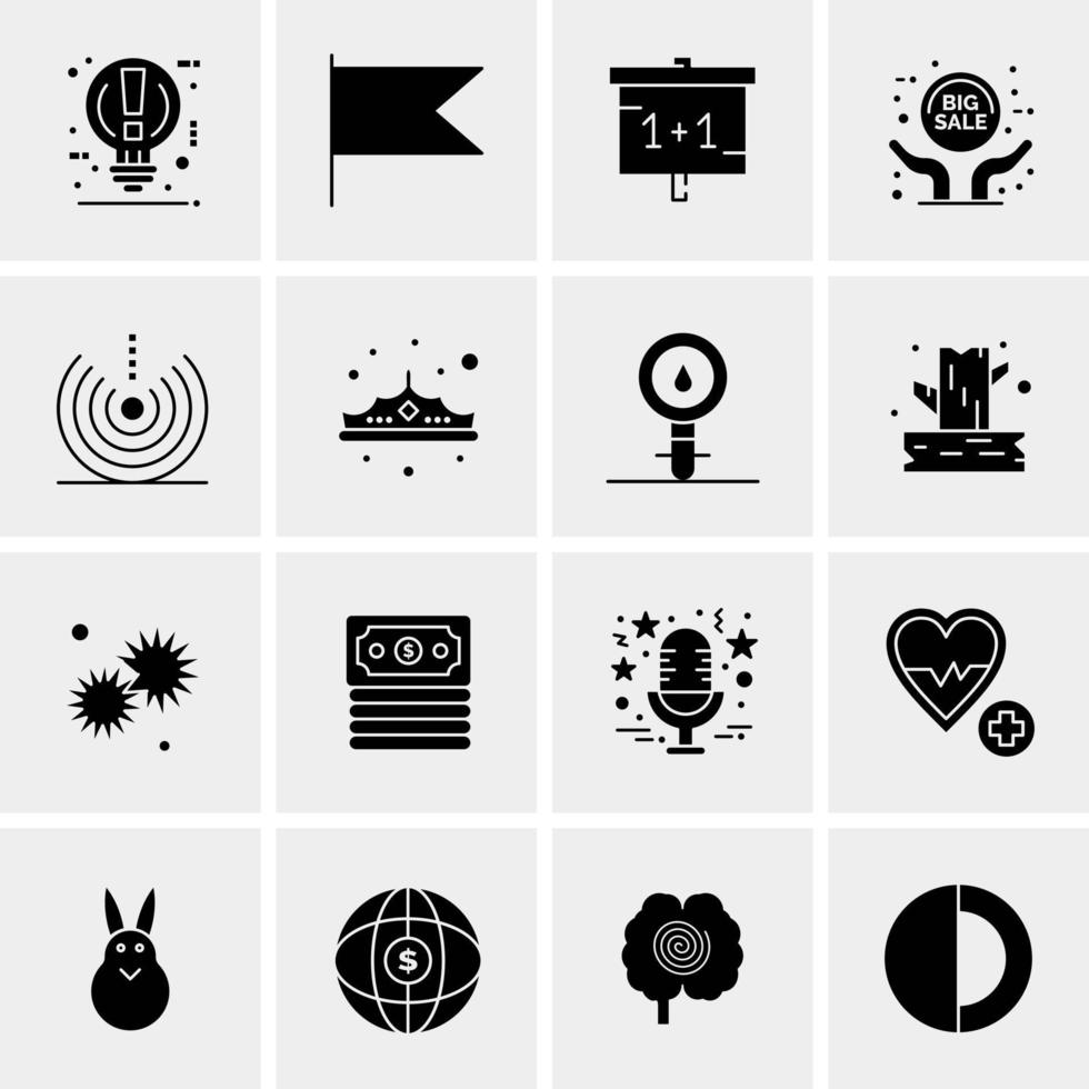 16 universelle Business-Icons Vektor kreative Icon-Illustration zur Verwendung in Web- und Mobilprojekten