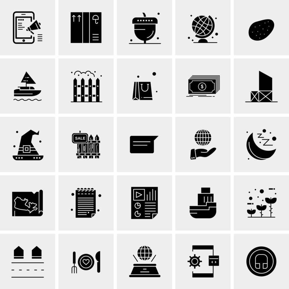 25 universelle Business-Icons Vektor kreative Icon-Illustration zur Verwendung in Web- und Mobilprojekten