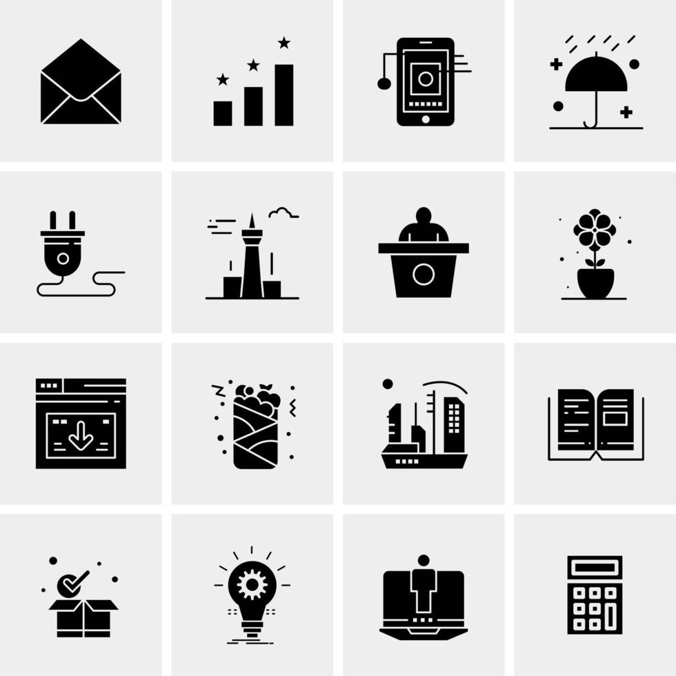 16 universelle Business-Icons Vektor kreative Icon-Illustration zur Verwendung in Web- und Mobilprojekten