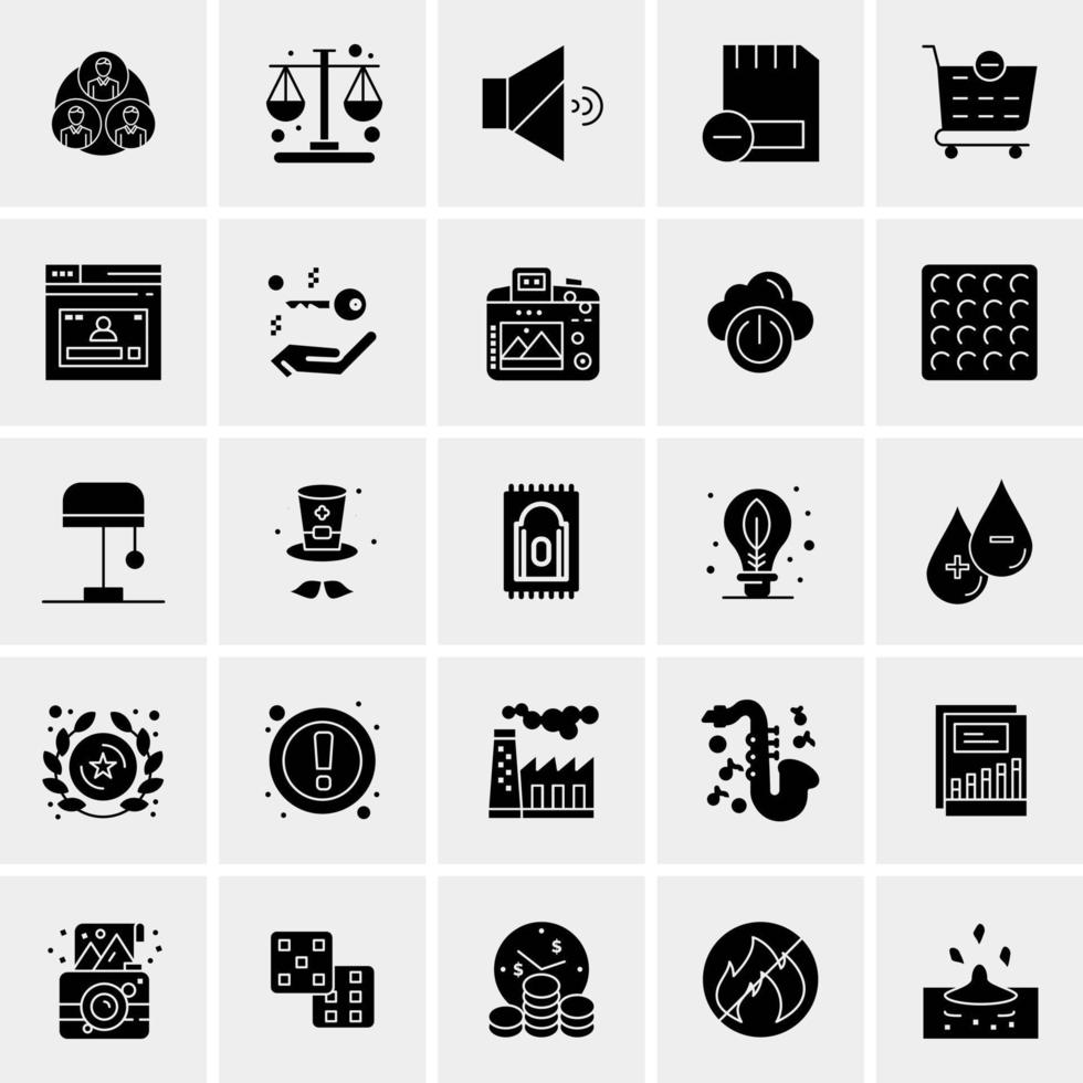 25 universelle Business-Icons Vektor kreative Icon-Illustration zur Verwendung in Web- und Mobilprojekten