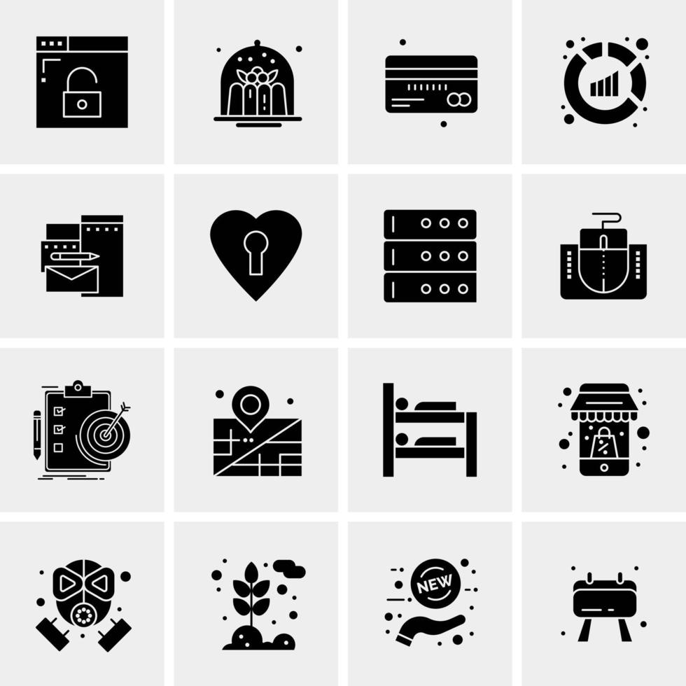 16 universelle Business-Icons Vektor kreative Icon-Illustration zur Verwendung in Web- und Mobilprojekten