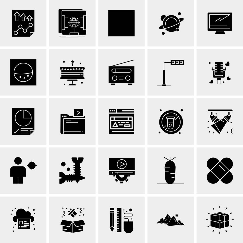 25 universelle Business-Icons Vektor kreative Icon-Illustration zur Verwendung in Web- und Mobilprojekten