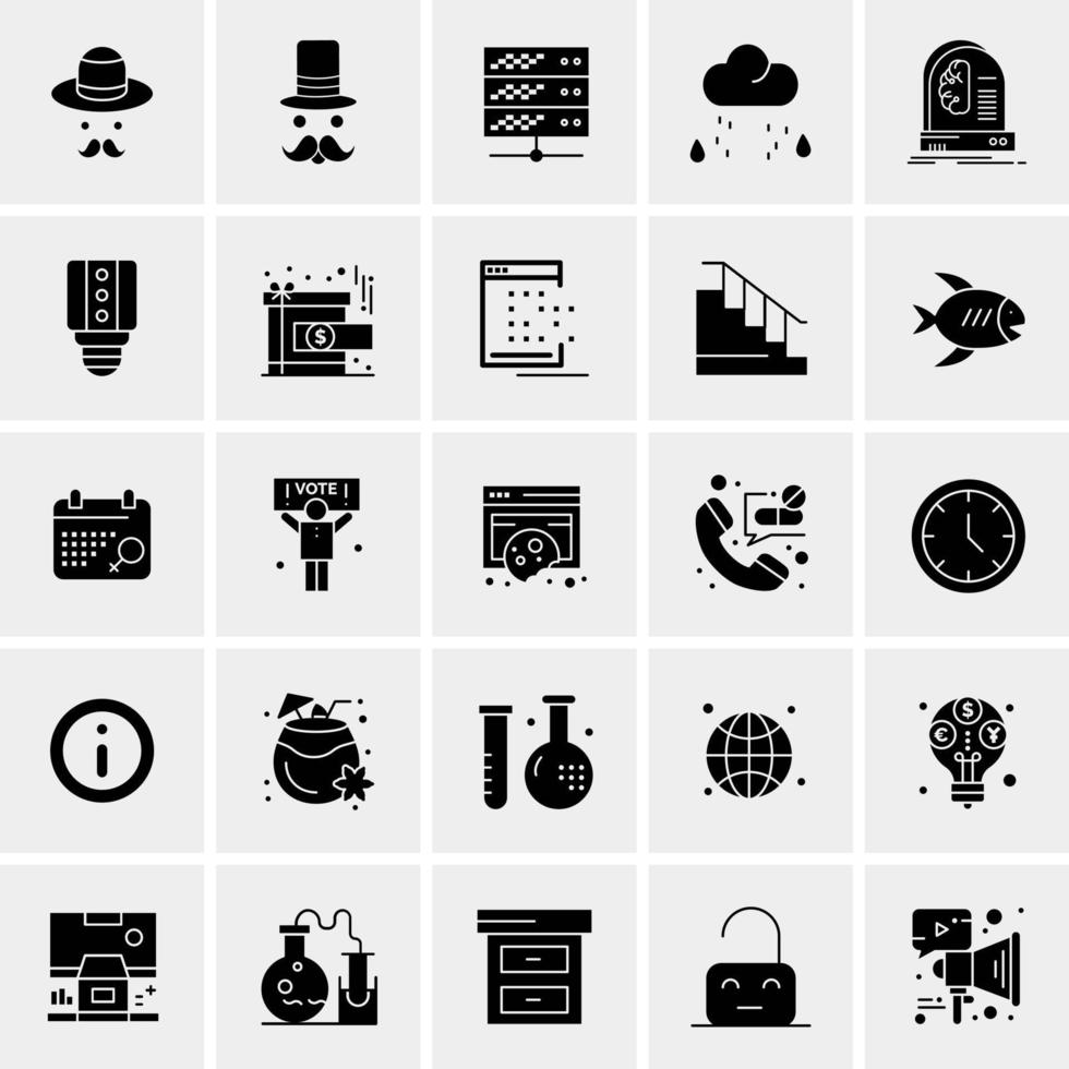 25 universelle Business-Icons Vektor kreative Icon-Illustration zur Verwendung in Web- und Mobilprojekten