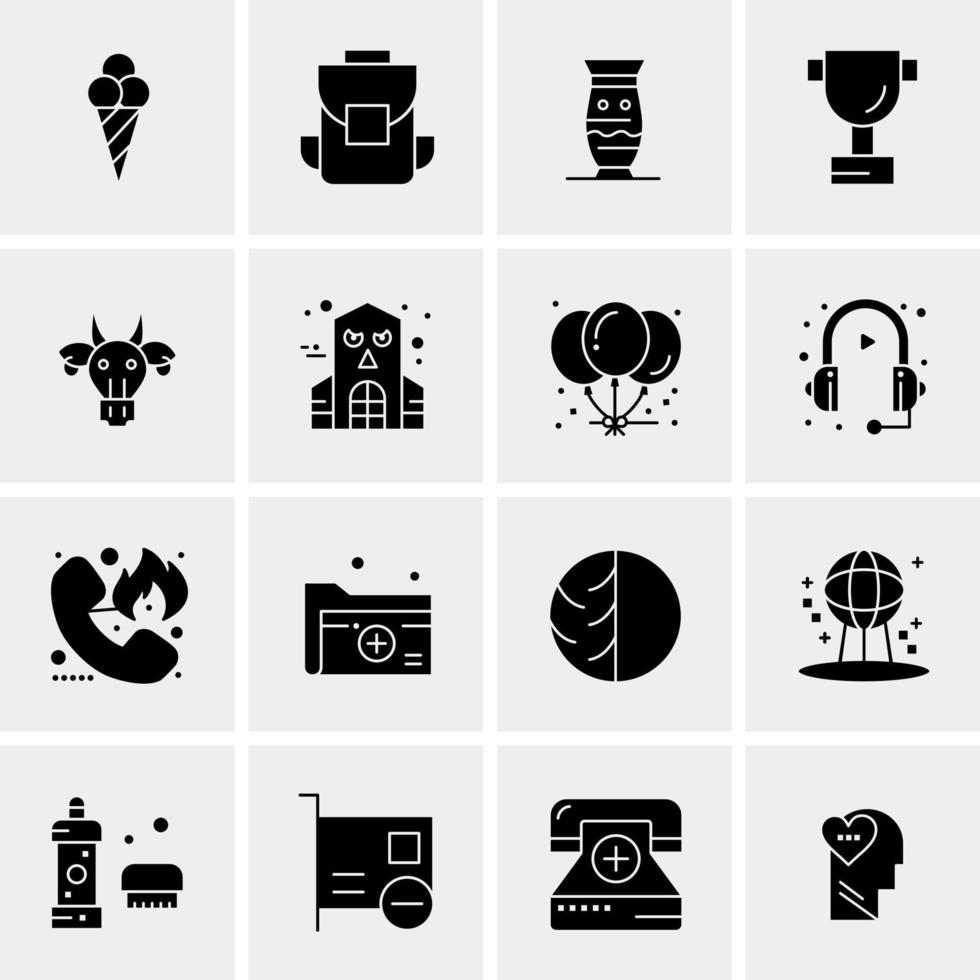 16 universelle Business-Icons Vektor kreative Icon-Illustration zur Verwendung in Web- und Mobilprojekten