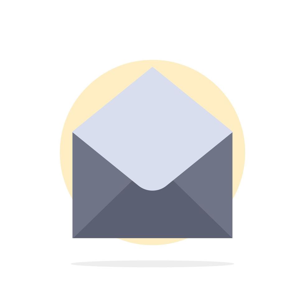 SMS e-post post meddelande abstrakt cirkel bakgrund platt Färg ikon vektor