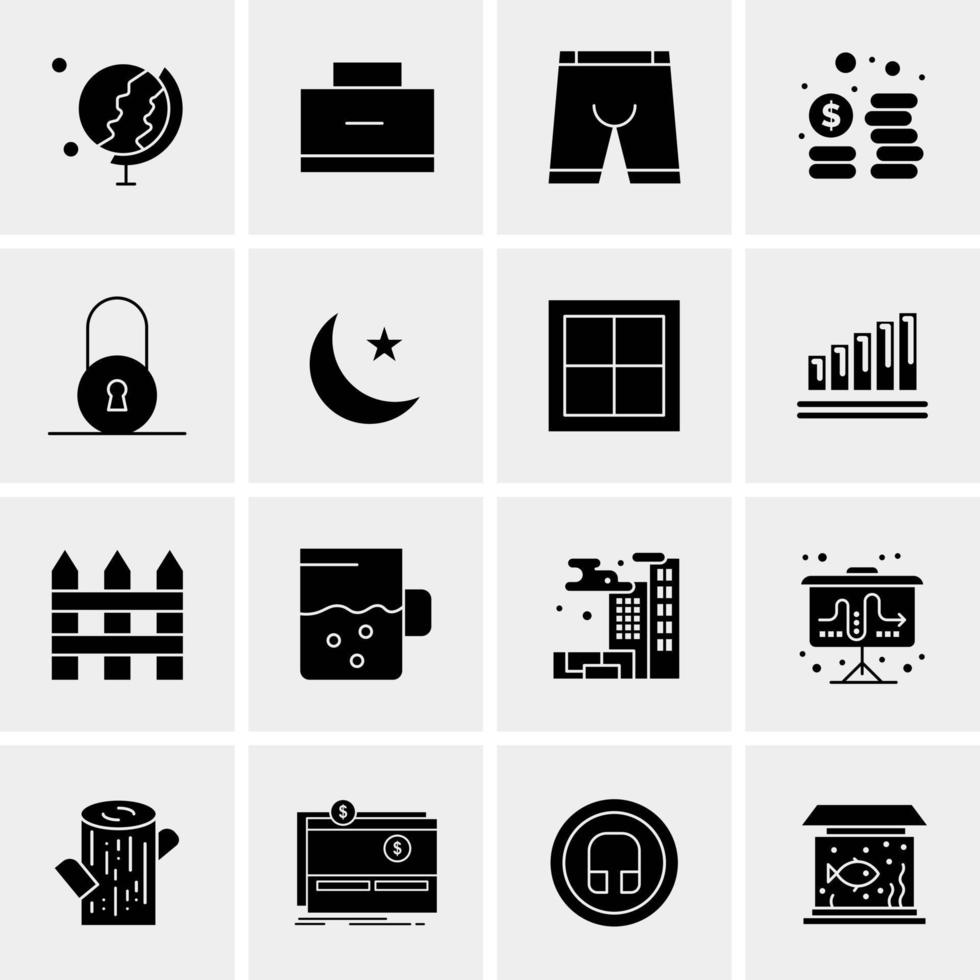 16 universelle Business-Icons Vektor kreative Icon-Illustration zur Verwendung in Web- und Mobilprojekten