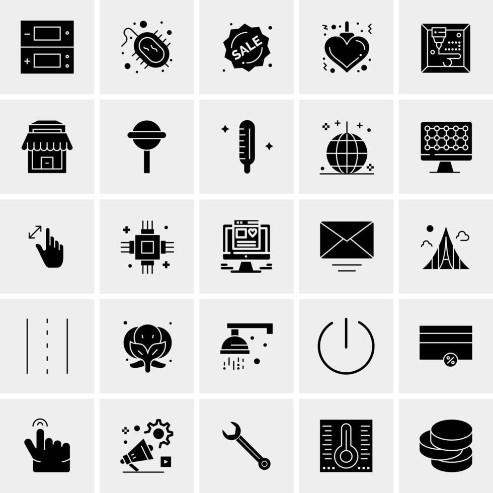 25 universelle Business-Icons Vektor kreative Icon-Illustration zur Verwendung in Web- und Mobilprojekten