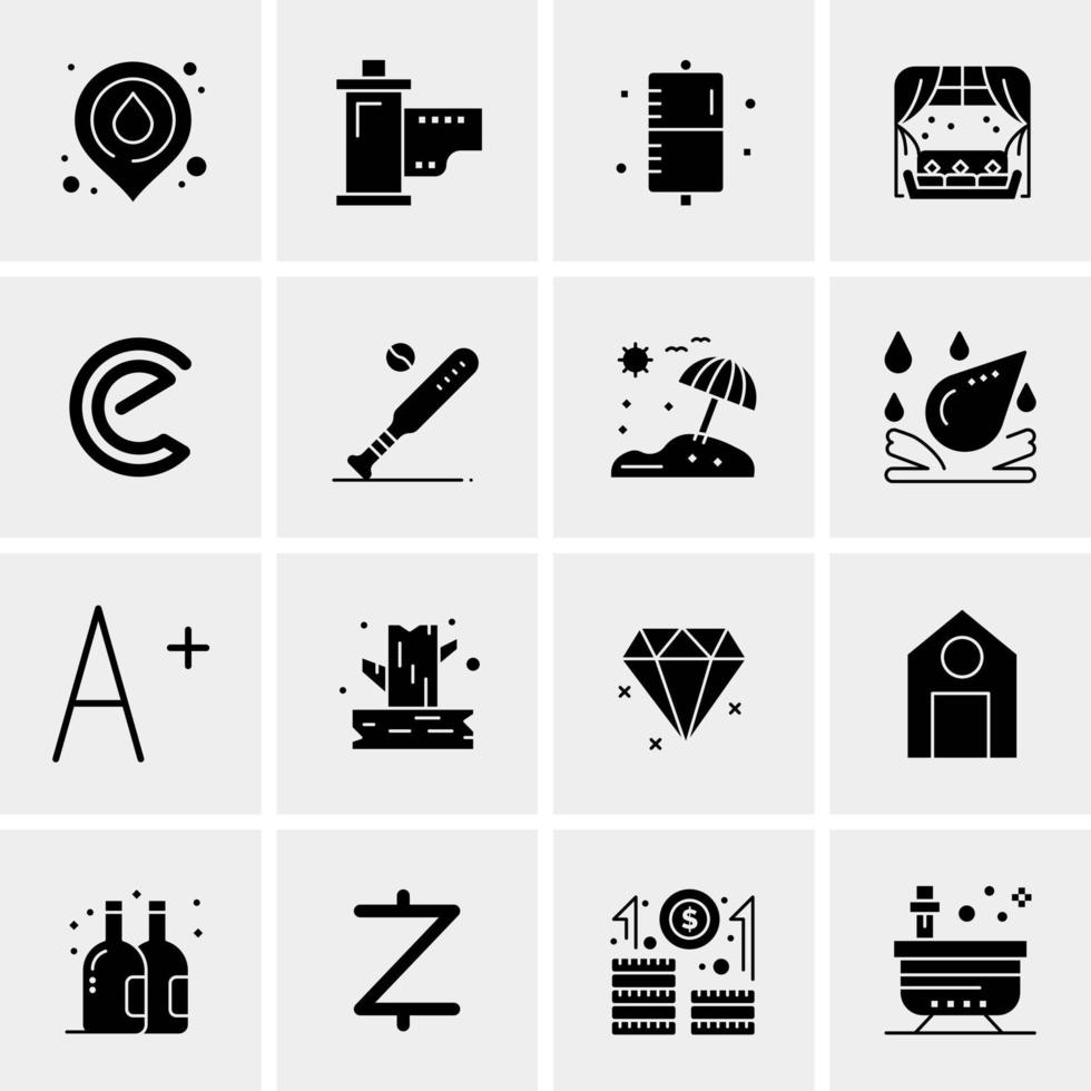 16 universelle Business-Icons Vektor kreative Icon-Illustration zur Verwendung in Web- und Mobilprojekten