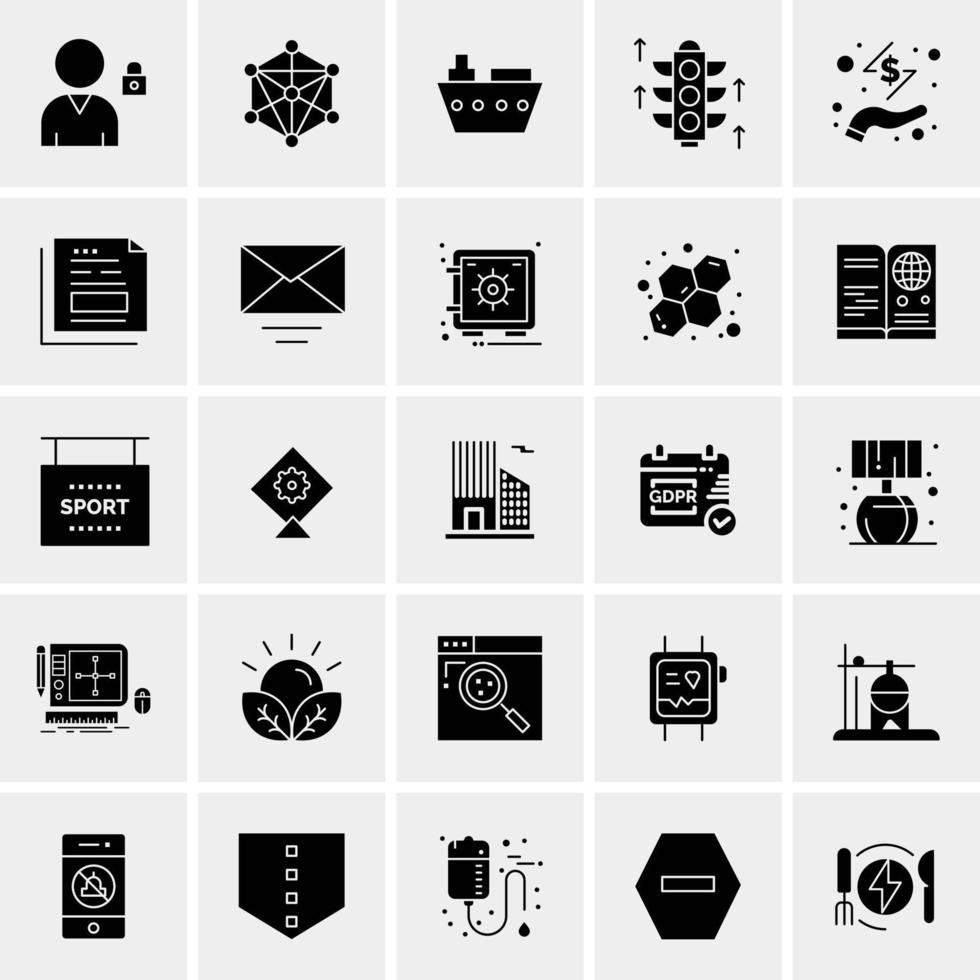 25 universelle Business-Icons Vektor kreative Icon-Illustration zur Verwendung in Web- und Mobilprojekten