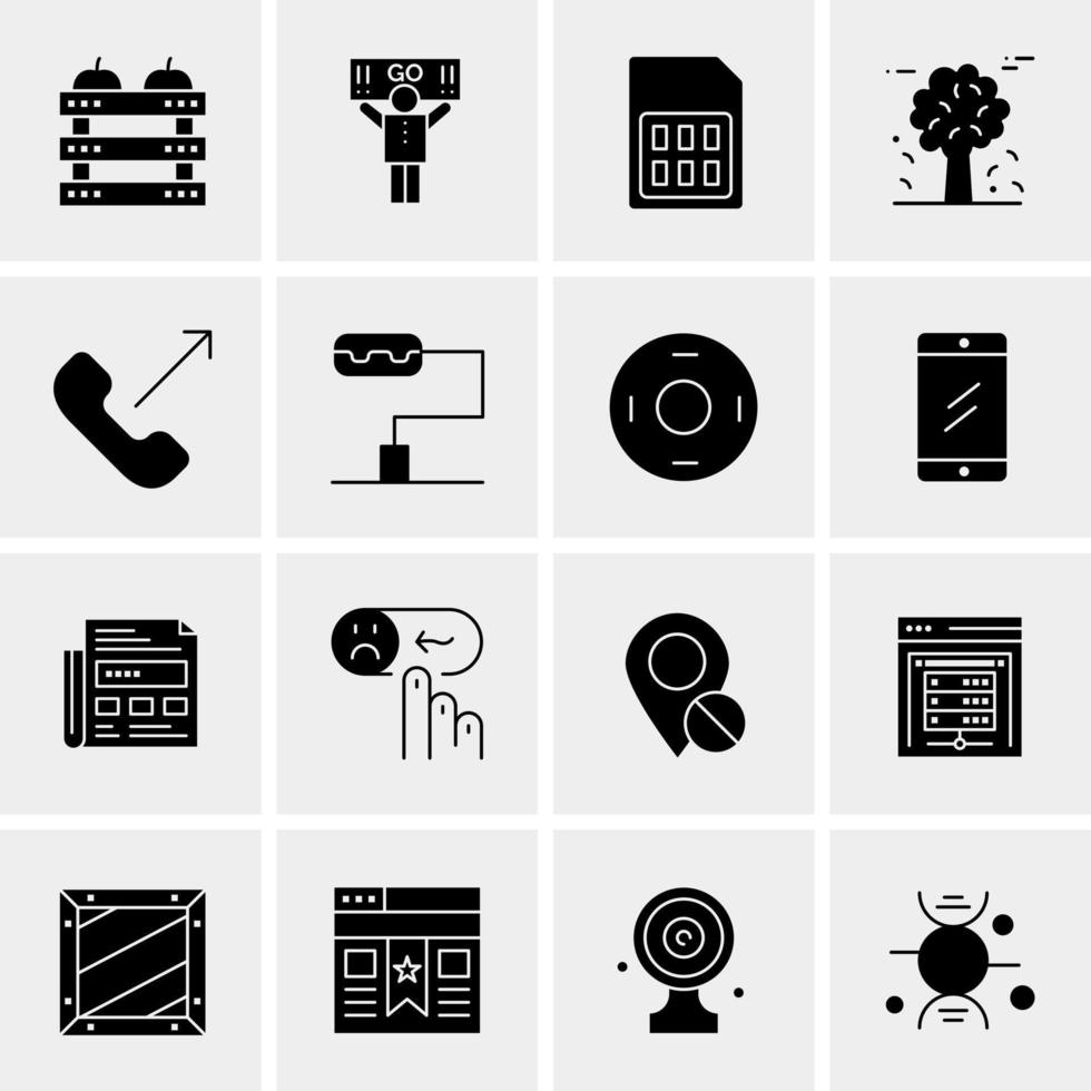 16 universelle Business-Icons Vektor kreative Icon-Illustration zur Verwendung in Web- und Mobilprojekten