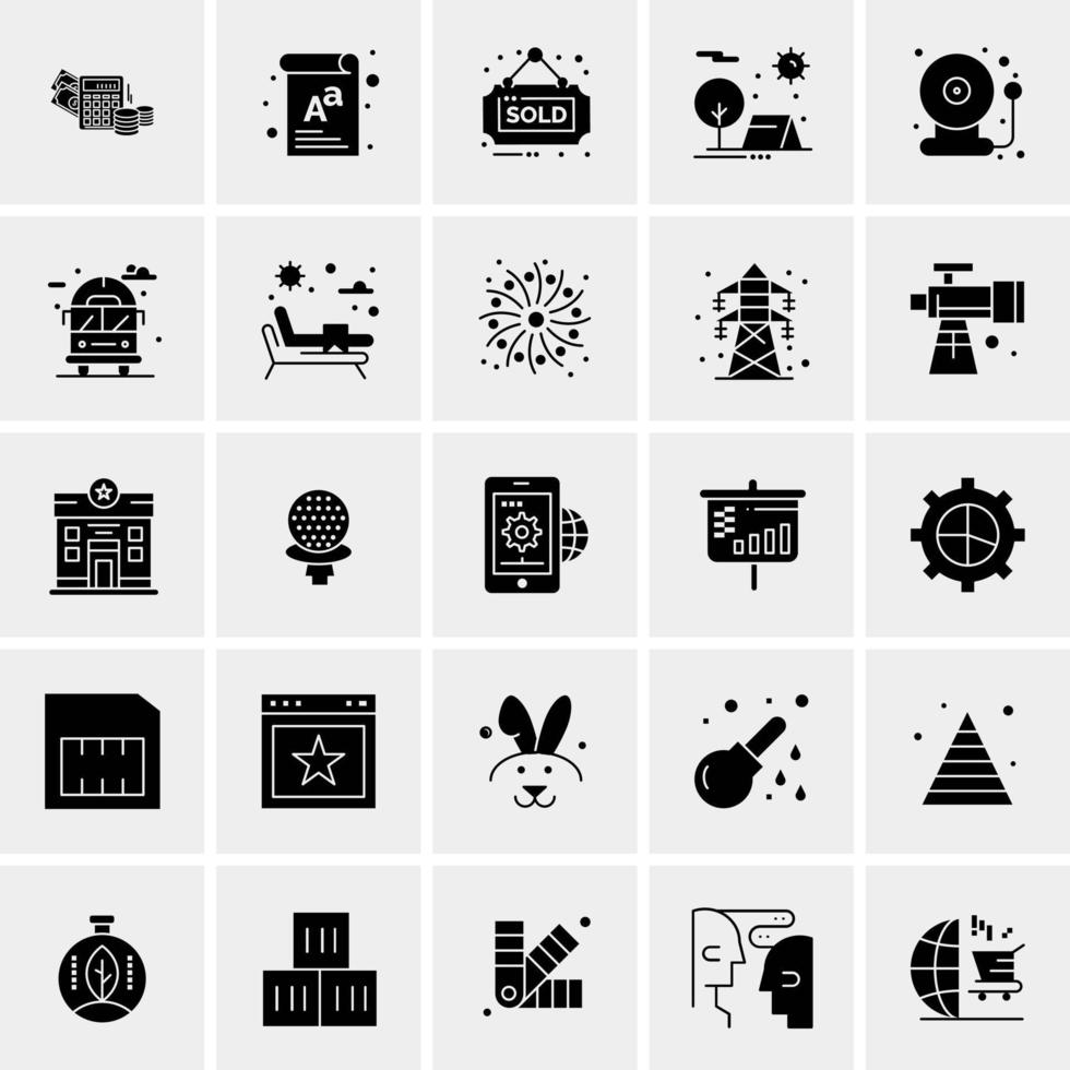 25 universelle Business-Icons Vektor kreative Icon-Illustration zur Verwendung in Web- und Mobilprojekten