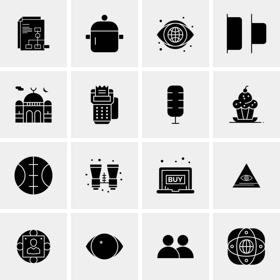 16 universelle Business-Icons Vektor kreative Icon-Illustration zur Verwendung in Web- und Mobilprojekten