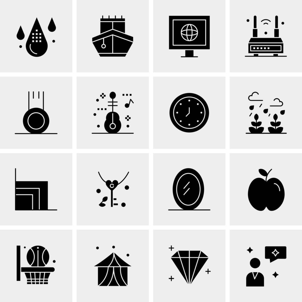 16 universelle Business-Icons Vektor kreative Icon-Illustration zur Verwendung in Web- und Mobilprojekten