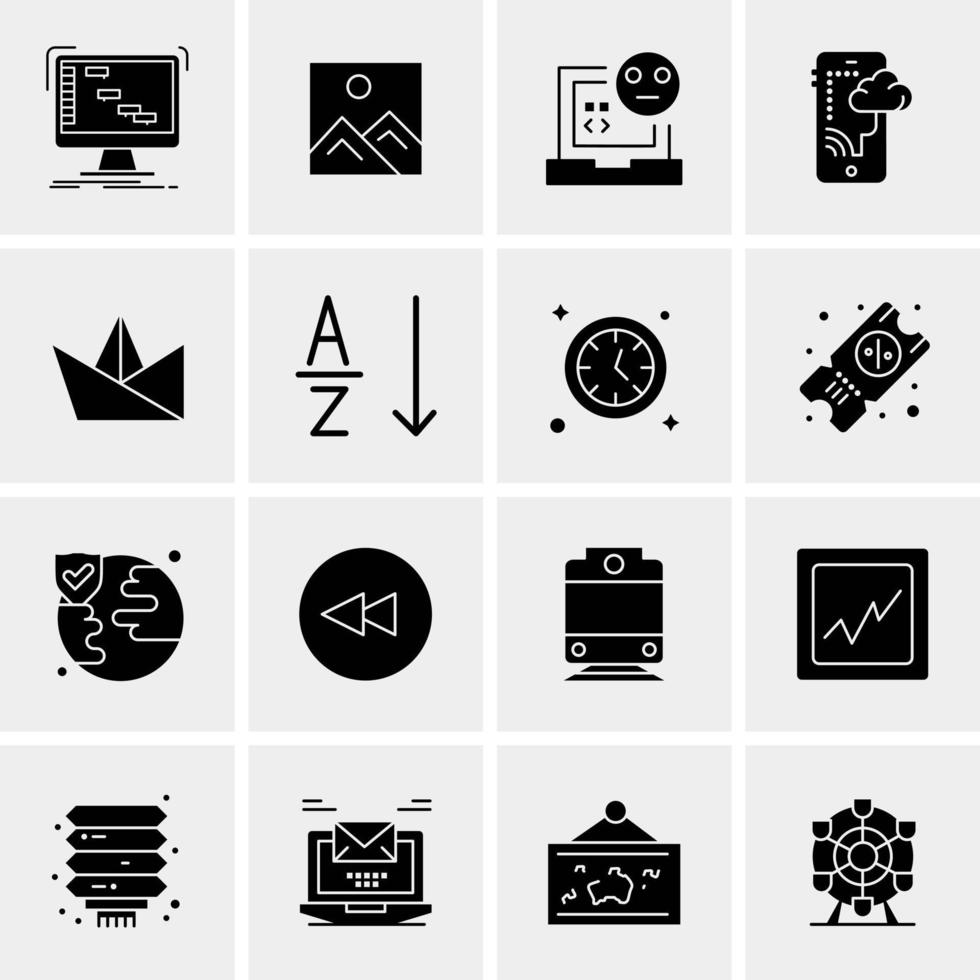 16 universelle Business-Icons Vektor kreative Icon-Illustration zur Verwendung in Web- und Mobilprojekten