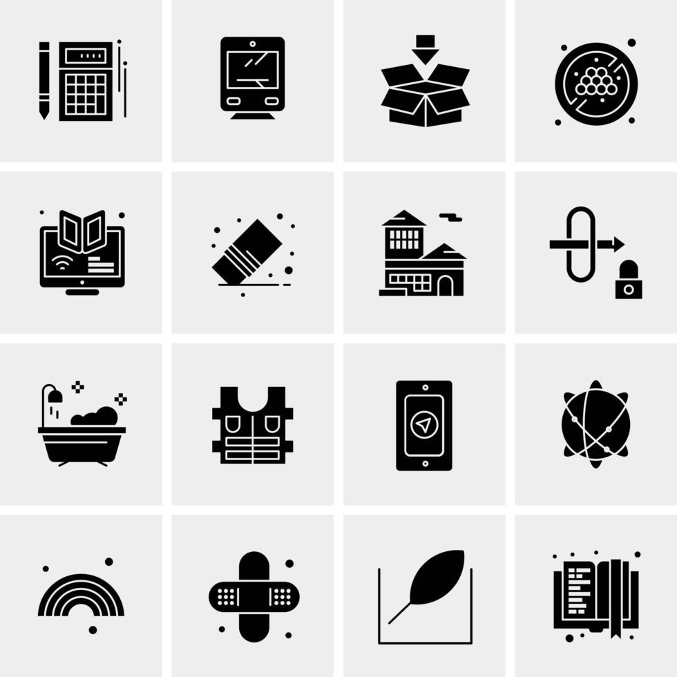 16 universelle Business-Icons Vektor kreative Icon-Illustration zur Verwendung in Web- und Mobilprojekten