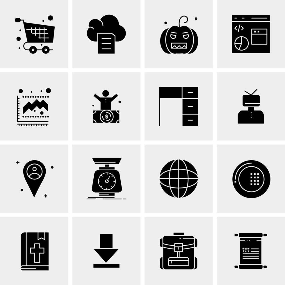 16 universelle Business-Icons Vektor kreative Icon-Illustration zur Verwendung in Web- und Mobilprojekten