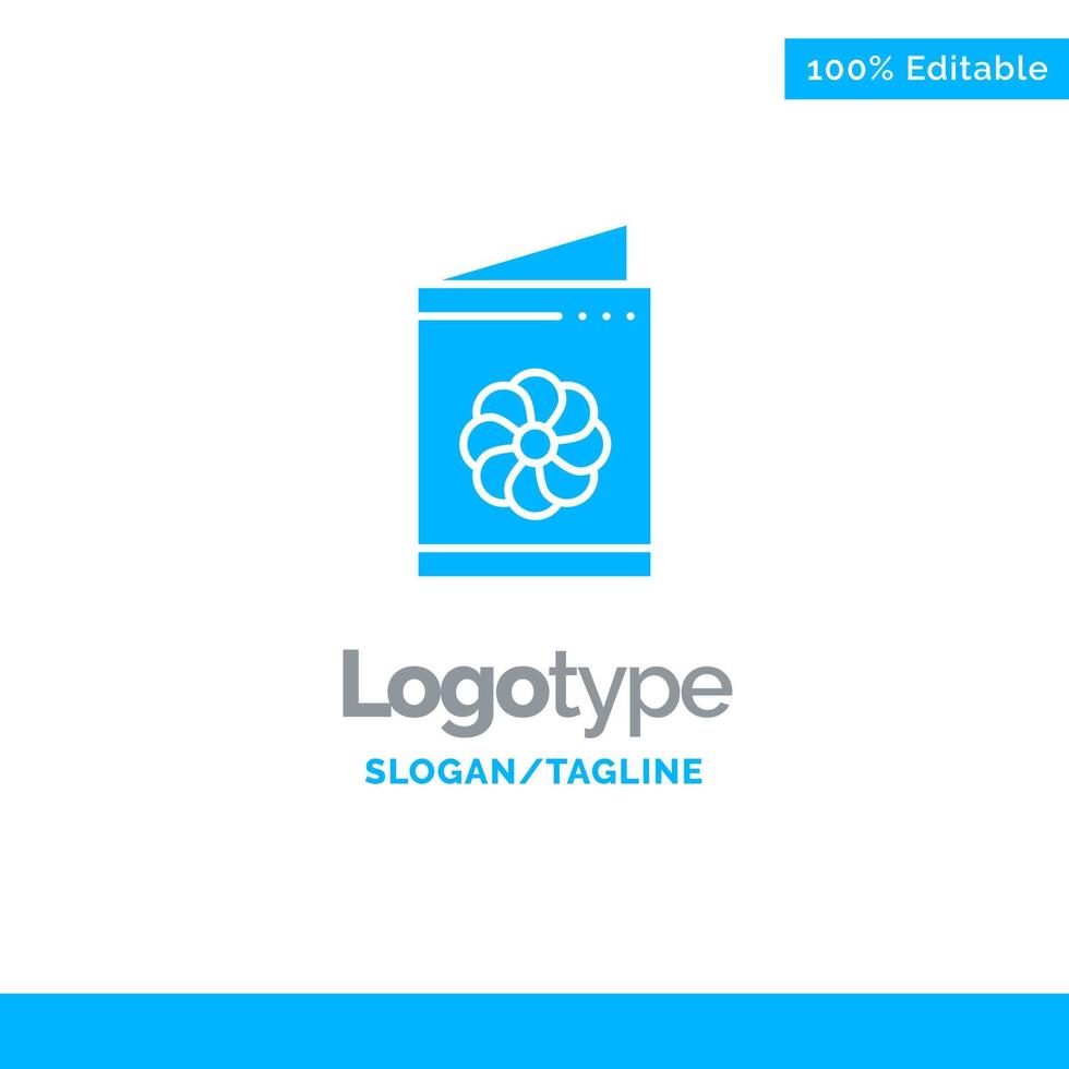 företag kort kort hälsning kort Identifiering kort blå fast logotyp mall plats för Tagline vektor