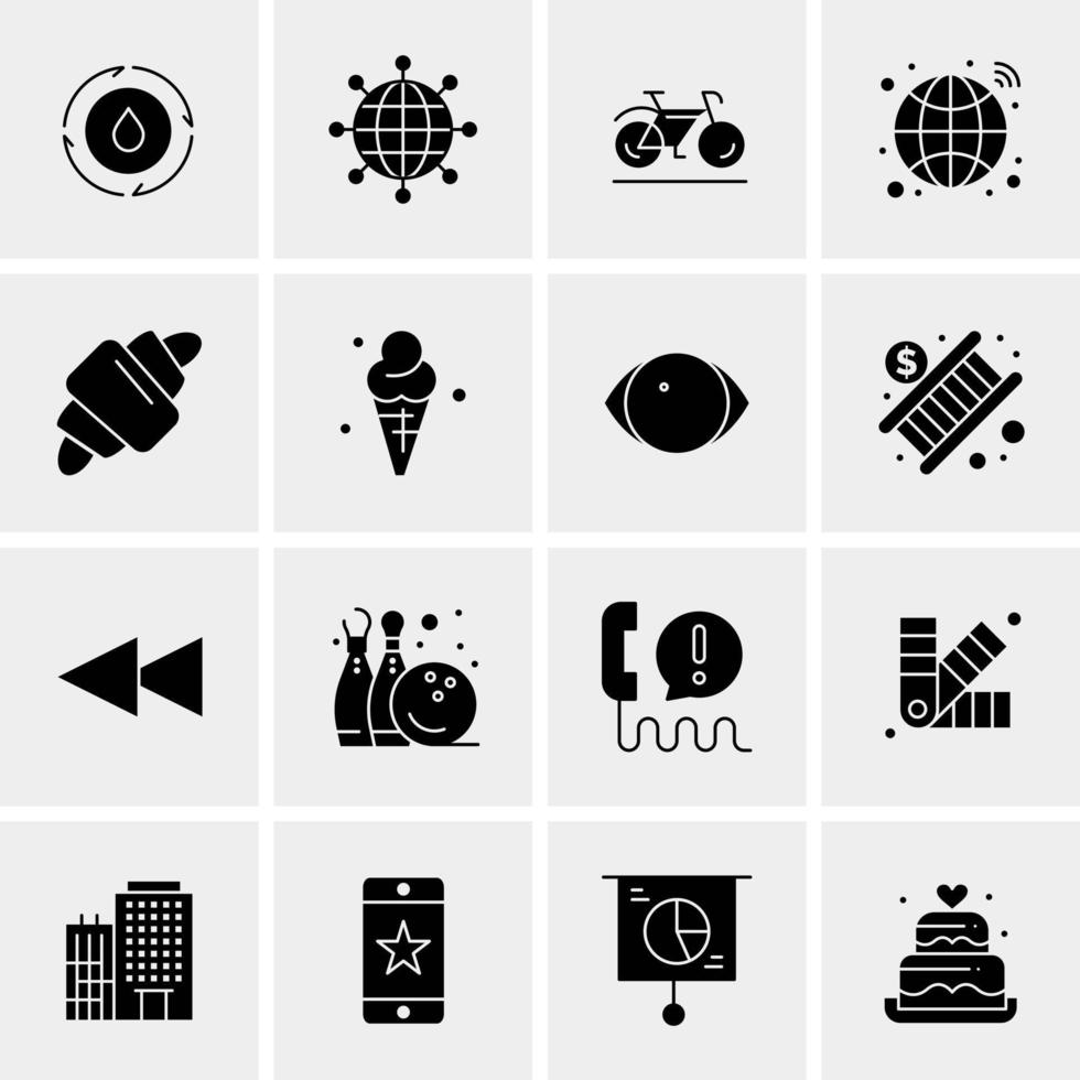 16 universelle Business-Icons Vektor kreative Icon-Illustration zur Verwendung in Web- und Mobilprojekten