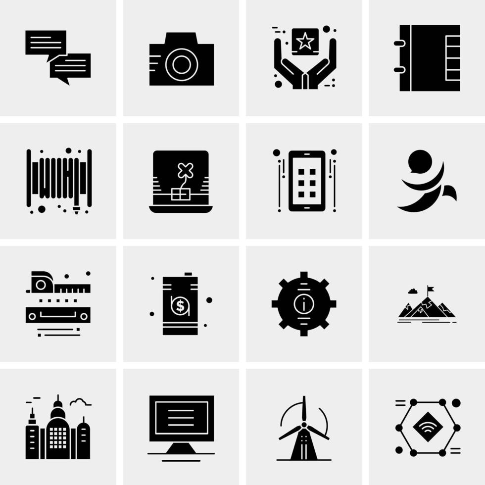 16 universelle Business-Icons Vektor kreative Icon-Illustration zur Verwendung in Web- und Mobilprojekten