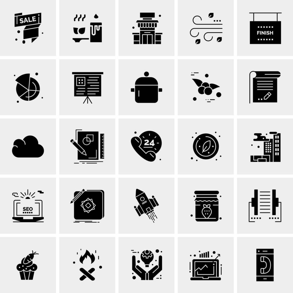 25 universelle Business-Icons Vektor kreative Icon-Illustration zur Verwendung in Web- und Mobilprojekten