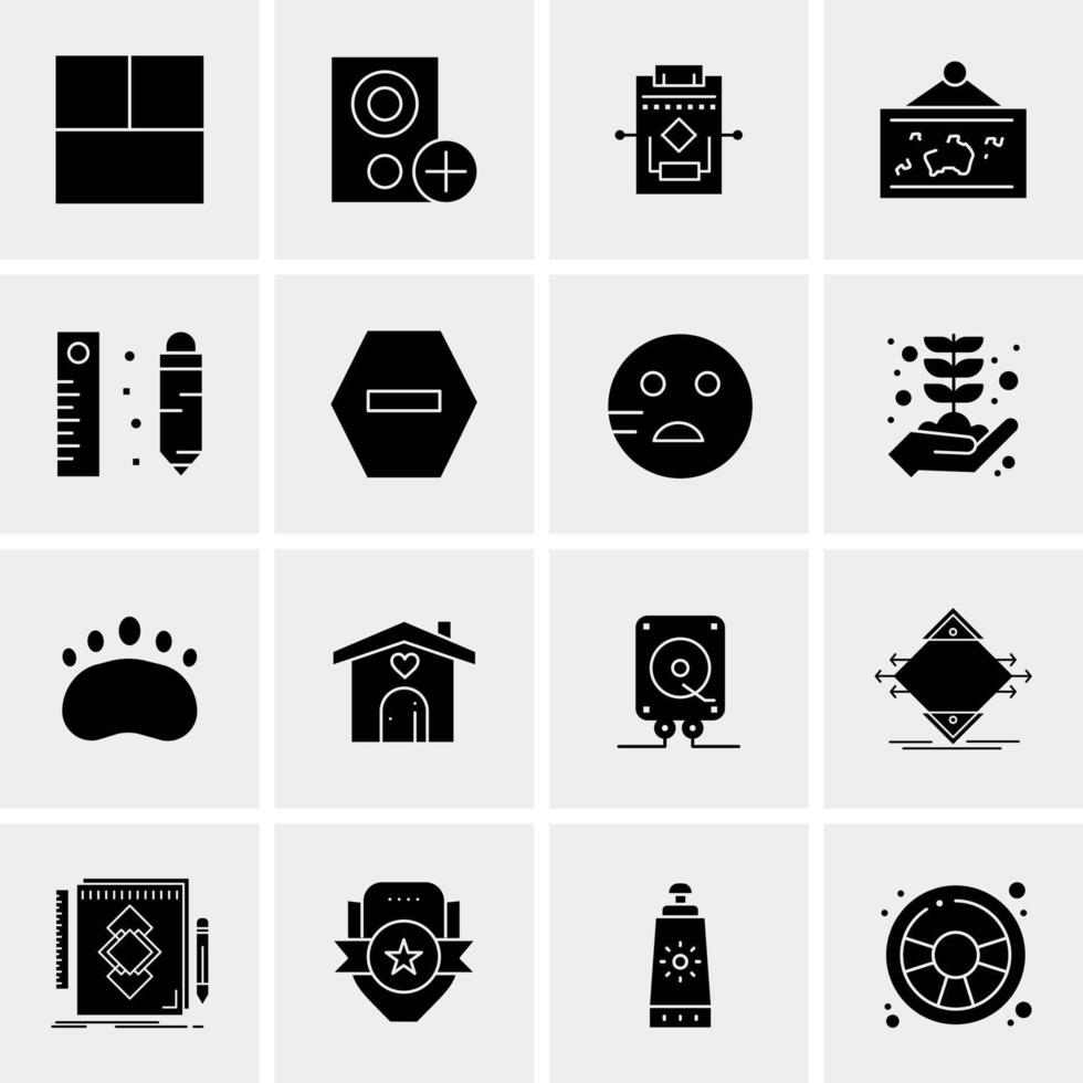 16 universelle Business-Icons Vektor kreative Icon-Illustration zur Verwendung in Web- und Mobilprojekten