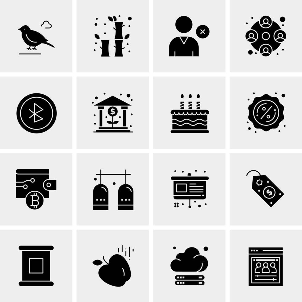 16 universelle Business-Icons Vektor kreative Icon-Illustration zur Verwendung in Web- und Mobilprojekten